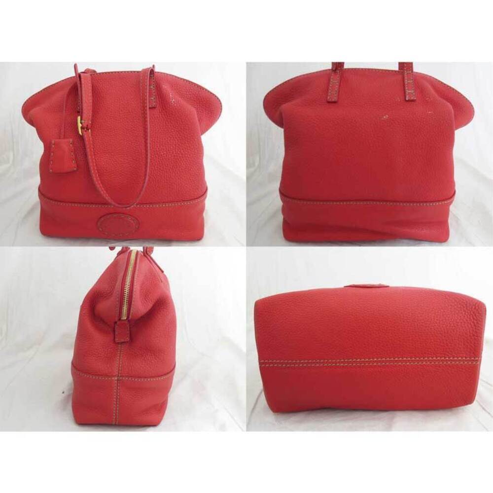 Fendi shoulder red leather Selleria bag handbag